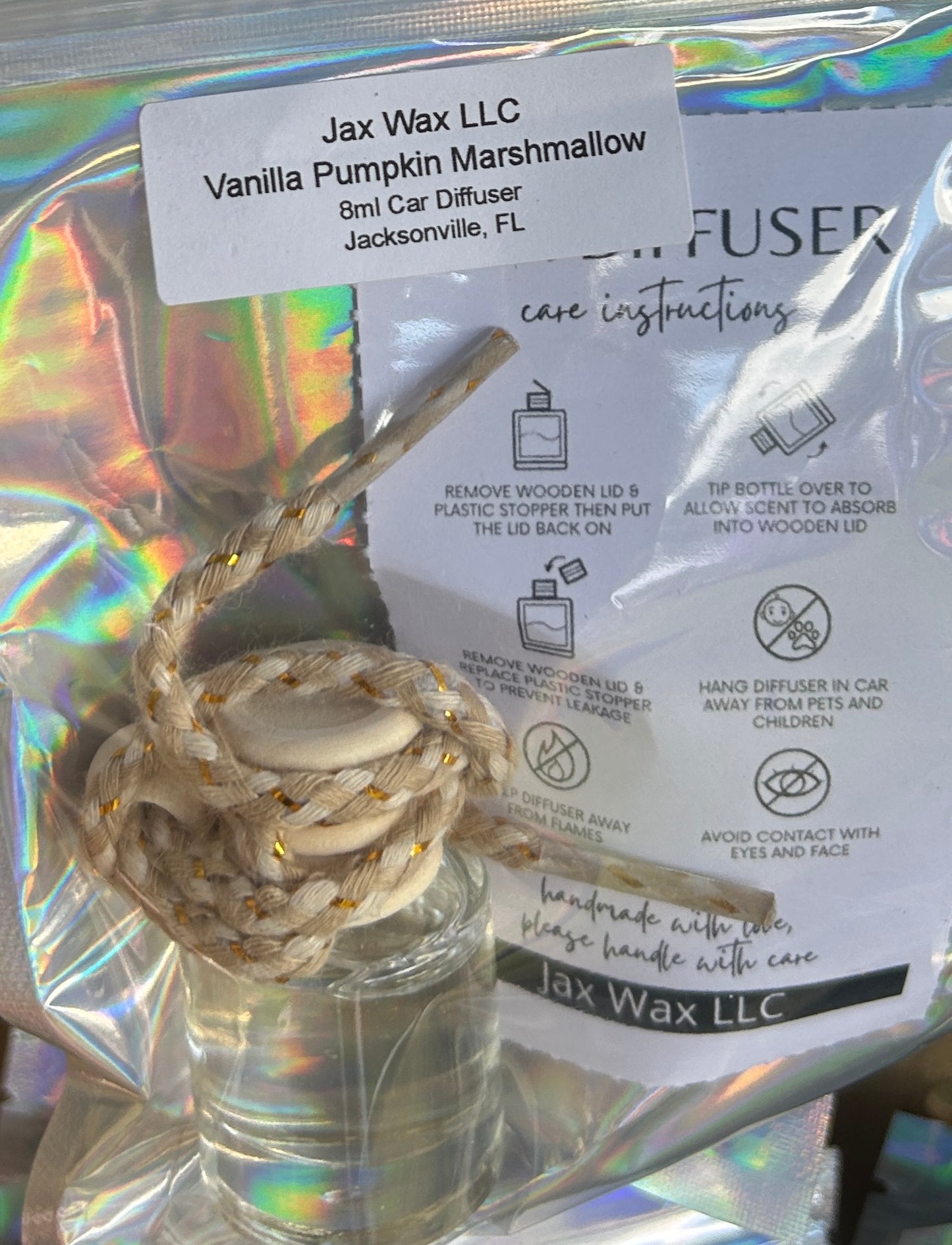 Vanilla Pumpkin Marshmallow Car Diffuser