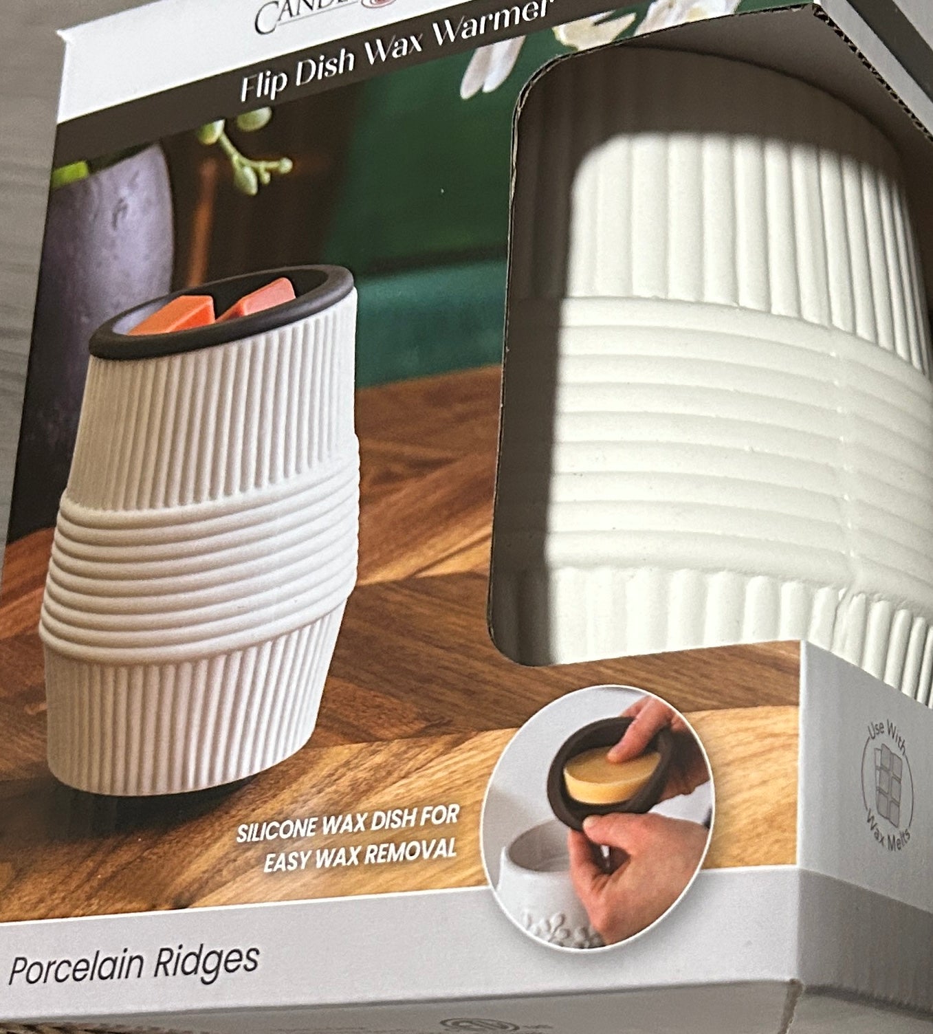 Porcelain Ridges Silicone Dish Wax Warmer