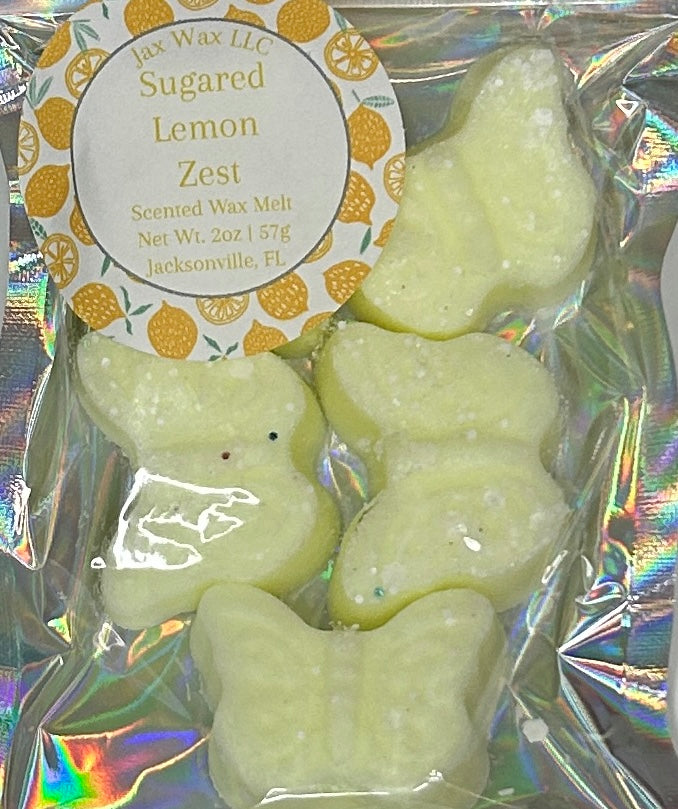 Sugared Lemon Zest Butterflies