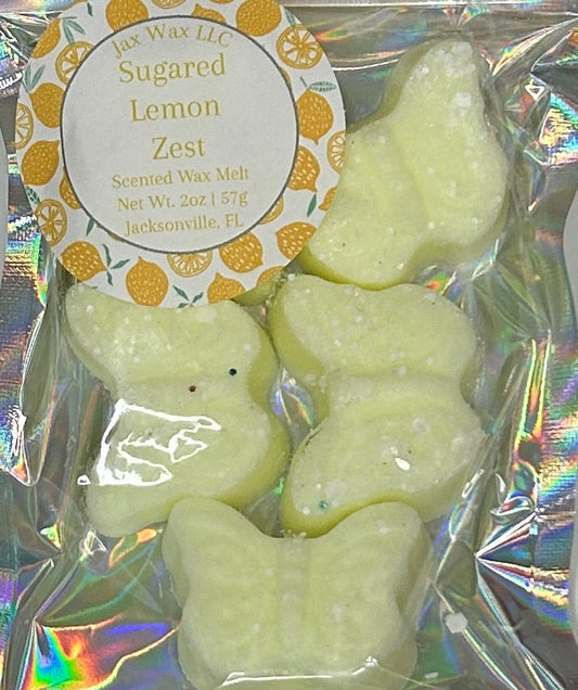 Sugared Lemon Zest Butterflies